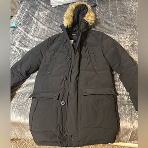 Express Coat Womens Medium Tall Puffer Parka Hooded